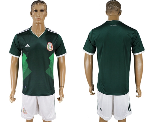 Mexico Blank Green Home Soccer Country Jersey